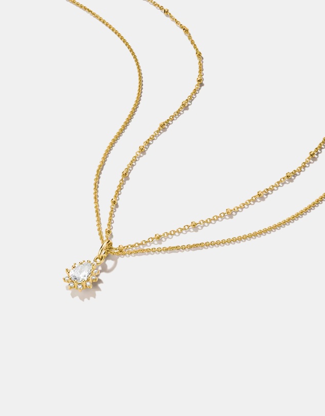 THOMAS SABO - THOMAS SABO Double chain with zirconia in teardrop shape