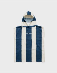 Crywolf - HOODED TOWEL Indigo Stripe