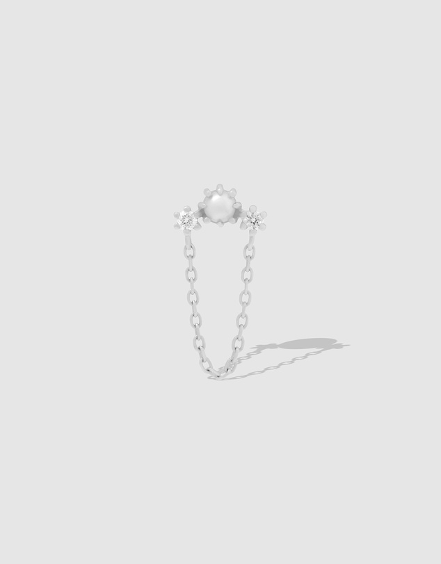 Wanderlust + Co - Moonlight 925 Sterling Silver Flat Back Earring