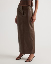Decjuba - Faux Leather Maxi Skirt
