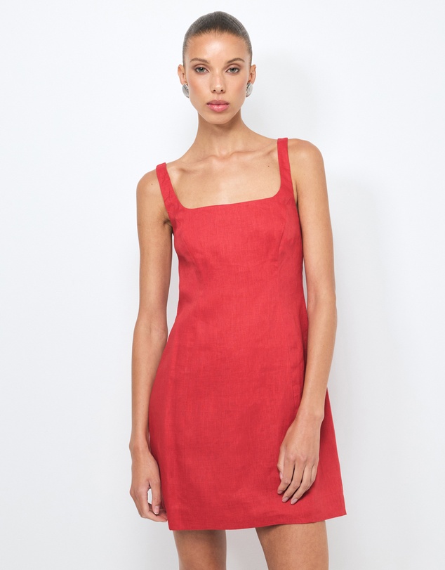 AERE - Clara Linen Mini Dress