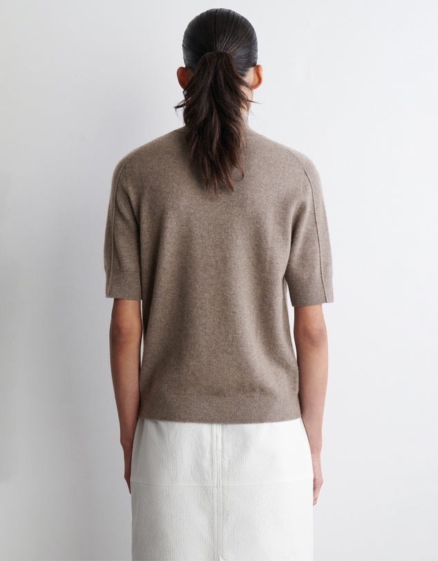 COS - Cashmere Mock-Neck T-Shirt