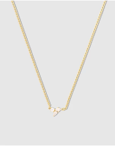 Wanderlust + Co - Starburst 14K Gold Vermeil Curb Chain Necklace