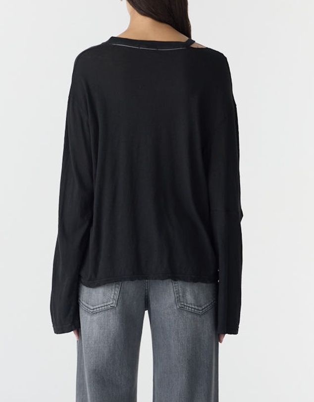 Bassike - Raw Cut Out LS T-Shirt