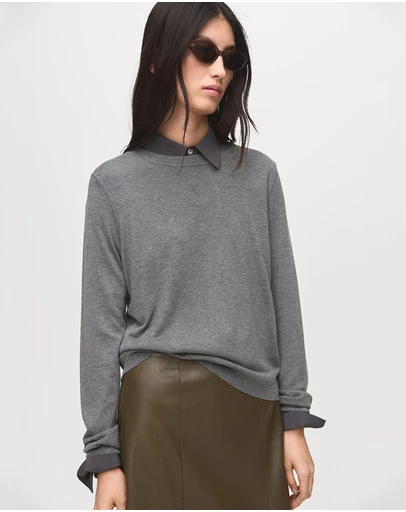 M.N.G - Fine-Knit Crew-Neck Sweater