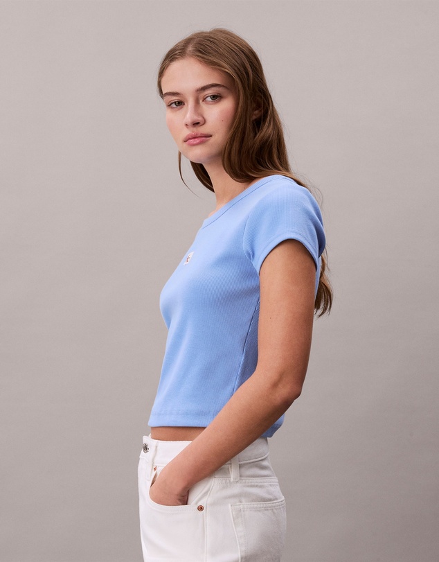 Calvin Klein Jeans - Woven Monogram Logo Slim T-Shirt