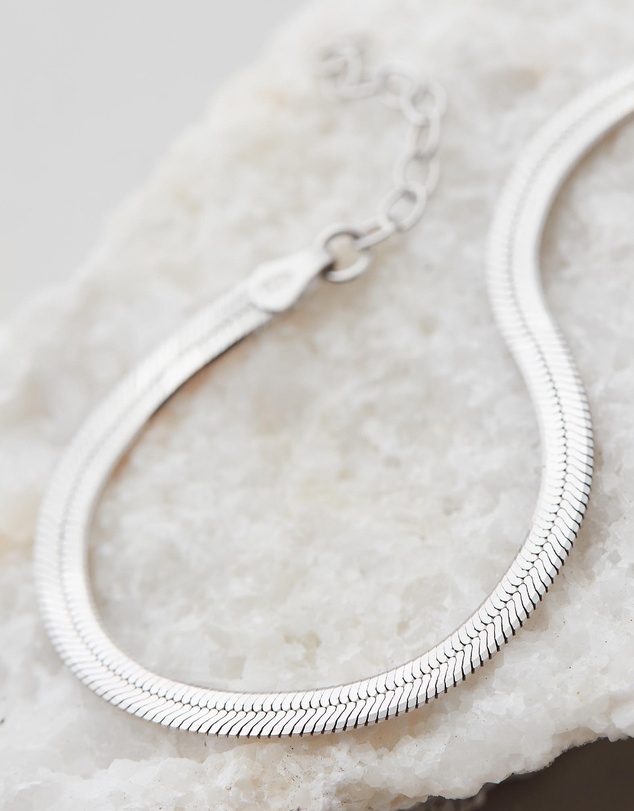 SAINT VALENTINE - Sphinx 3mm Snake Chain Bracelet - Silver