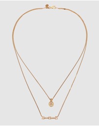 Elli Jewelry - Necklace Layer Moonstone 925 Sterling Silver Vermeil