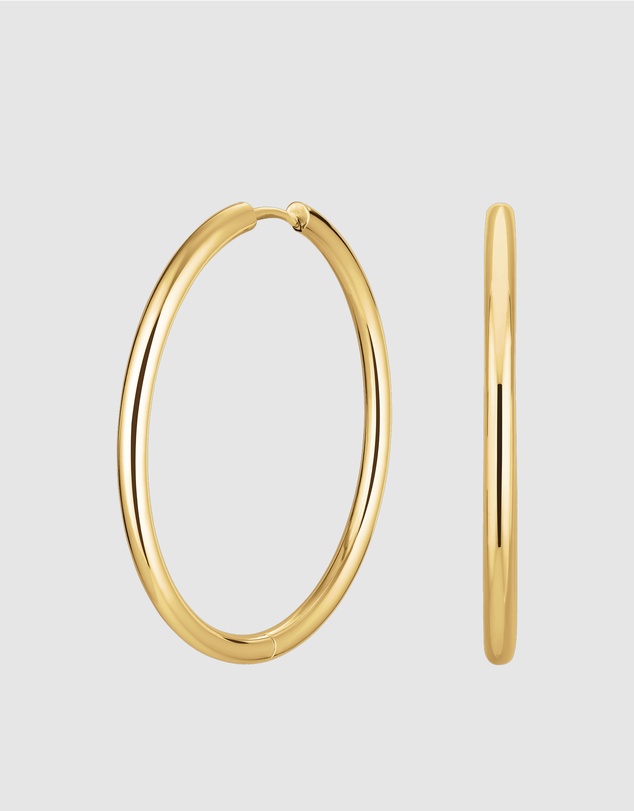 Rosefield - Fine Big Gold-Tone Hoops