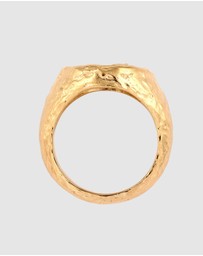 Haze & Glory - ICONIC EXCLUSIVE - Ring Signet Dazzling Topaz - Gold