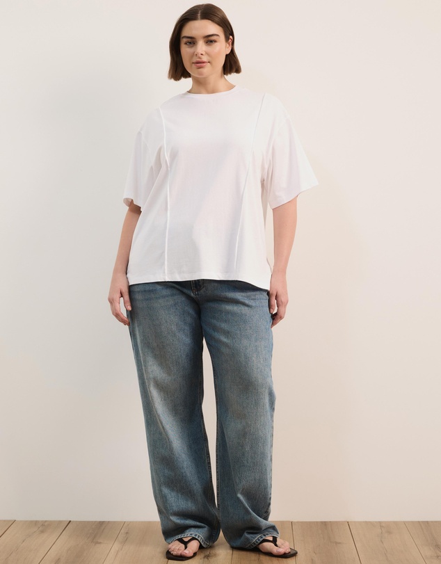 Atmos&Here Curvy - SS Cotton Boxy T-Shirt