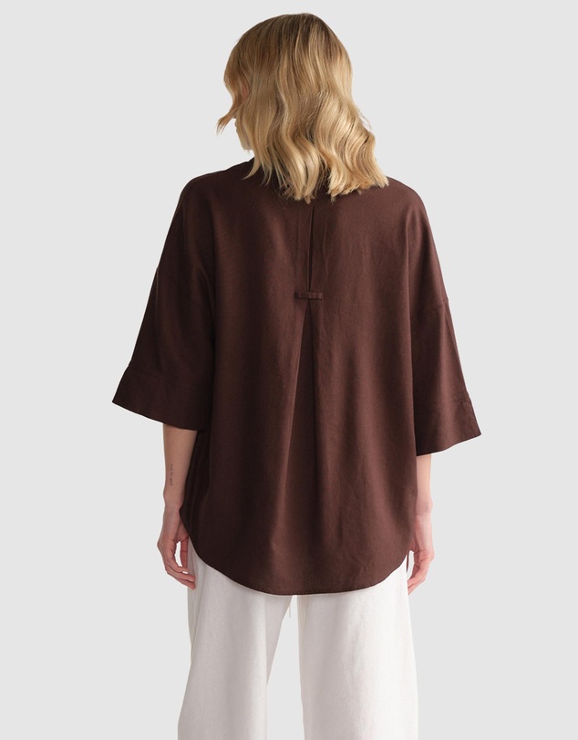 Decjuba - D-Luxe Linen Blend 3/4 Shirt