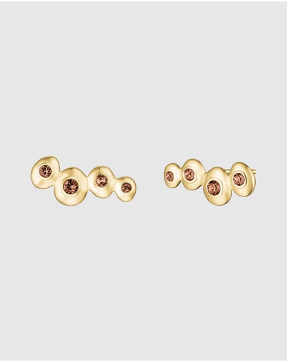 Rosefield - Mocha Crystal Gold-Tone Stud Earrings
