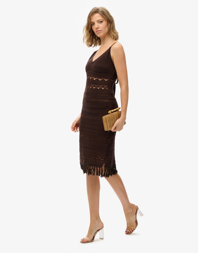 Superdry - Crochet Tassel Midi Dress