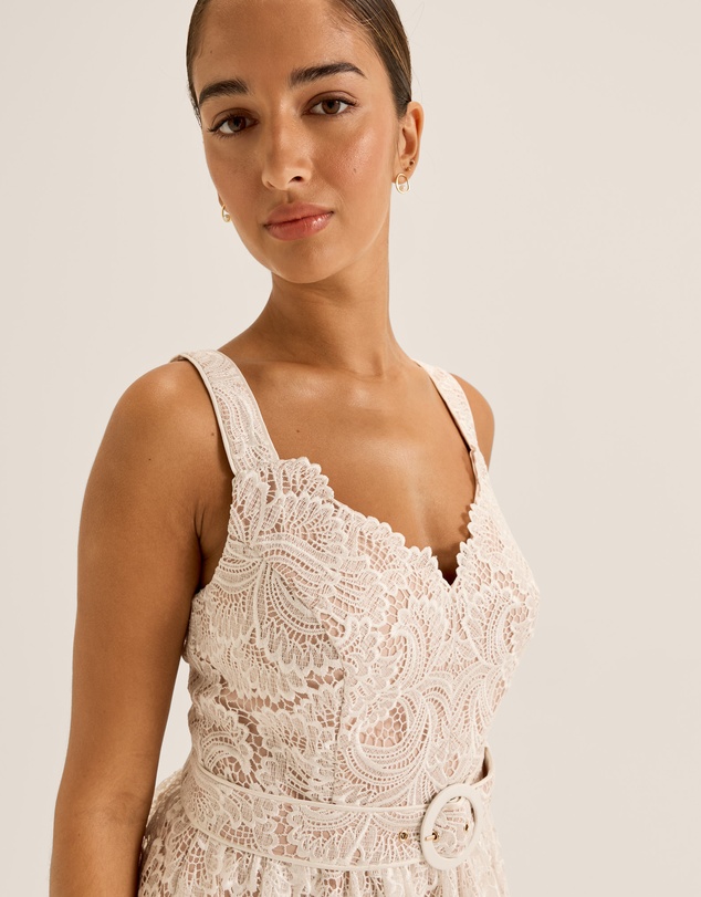 Review - Illusion Lace Midi Dress