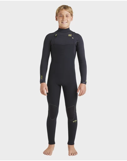 Billabong - Boys 8 to 16 4/3mm Furnace Natural Chest Zip Steamer Wetsuit