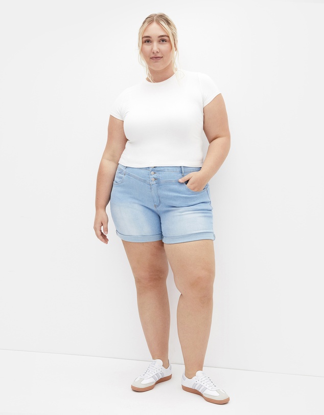 City Chic - Clean Hi Waist Denim Short