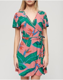Superdry - Printed Mini Wrap Dress