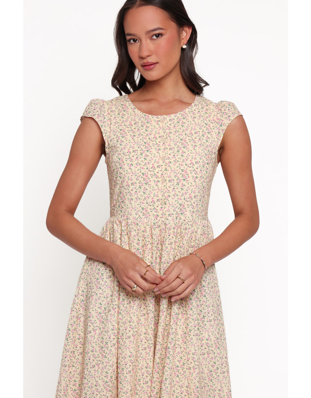 Petal & Pup - Cadwin Maxi Dress - Yellow Ditsy Floral