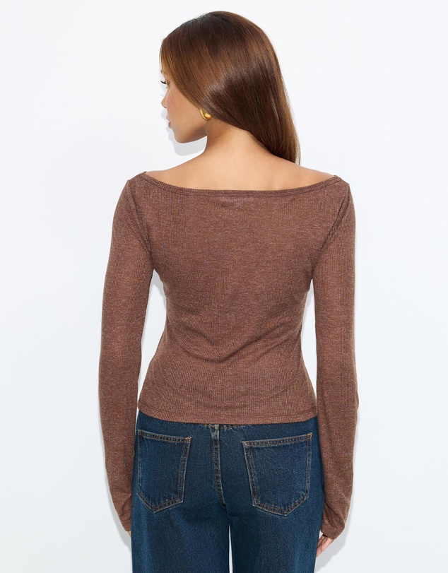 Dazie - Silke Sheer Long Sleeve Top