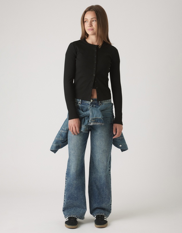 Decjuba Kids - Riley Rib Long Sleeve Tee - Teens