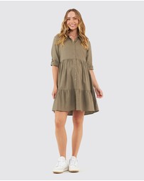 Ripe Maternity - Adel Linen Button Through Dress