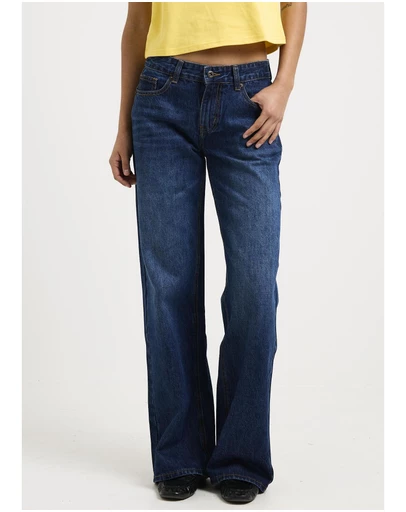 Neon Hart - Greta Strap Straight Leg Denim Jeans