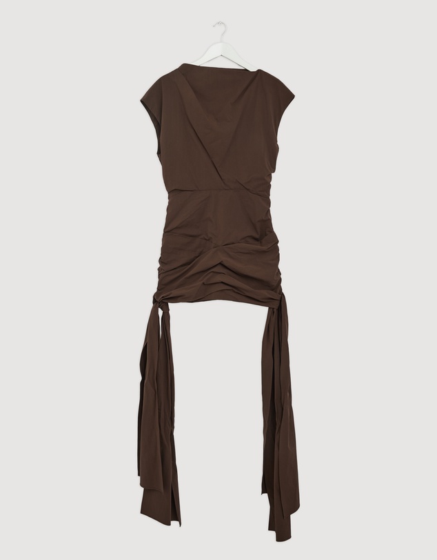 Revibe - Repaired Shona Joy Campbell Draped Tie Mini Dress - AU 10