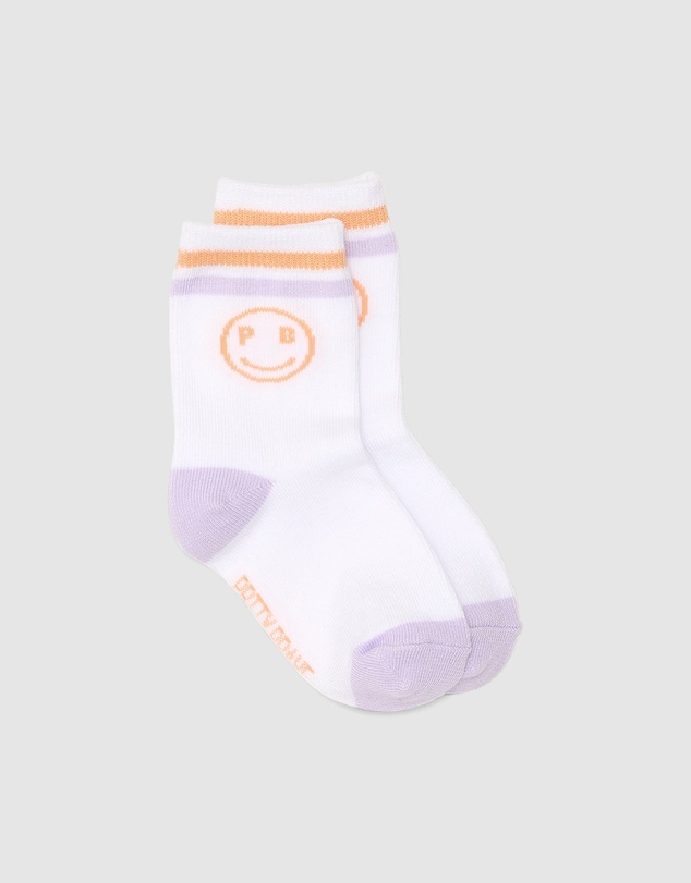 Pretty Brave - 2-PACK SMILEY SOCKS Blush/White