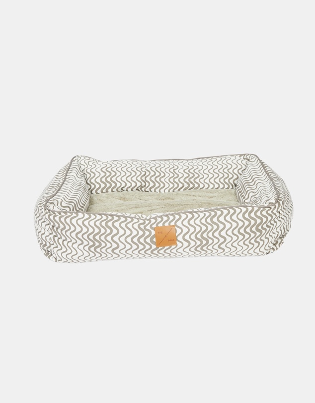 Mog & Bone - Bolster Dog Bed - Mocha Wave