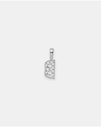 Zoe Olivia - 9K White Gold Lab Grown Diamond Initial B Pendant