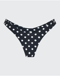 Vacay Swimwear - Positano Bottom Black Polka
