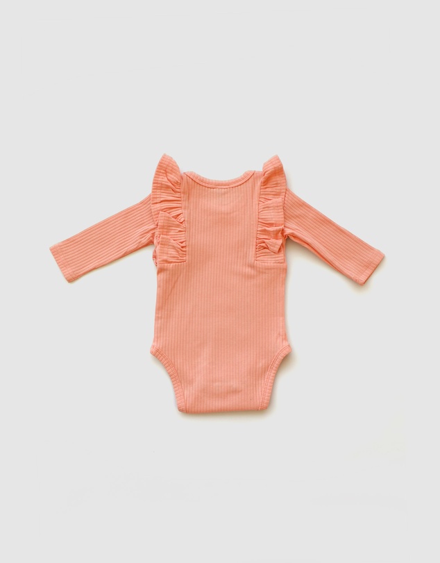 WITH LOVE FOR KIDS - Shimmy Wide Ribbed Long Sleeve Onesie - Babies