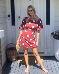 Esther & Co - Shahnaz Dress - Wine Spot