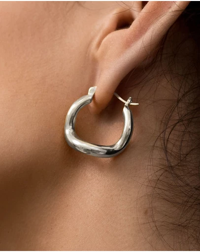 SAINT VALENTINE - Wabi Sabi Hoops - Silver
