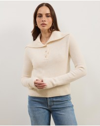 Atmos&Here - Kiera Knit Jumper with Wide Collar