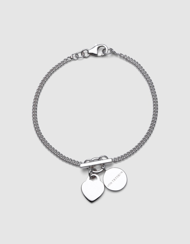 Von Treskow - Curb Bracelet With Flat Heart