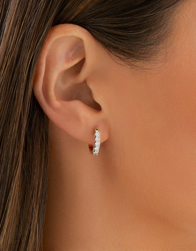 Michael Hill - Hoop Earrings with 0.5 Carat TW of Diamonds in 14kt Yellow & White Gold