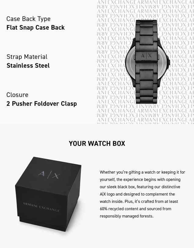 Armani Exchange - Black Chronograph Watch