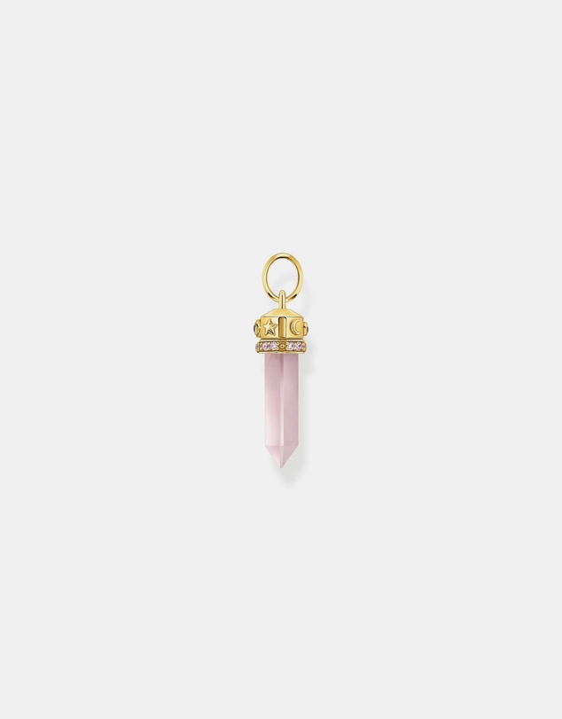 THOMAS SABO - Rose Quartz Crystal Pendant Gold