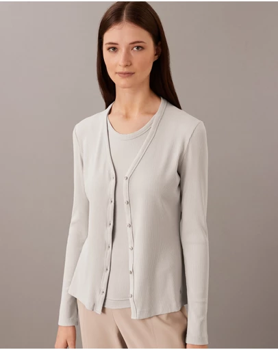 Calvin Klein - Modal Ribbed Cardigan