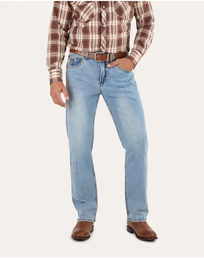 Ringers Western - Muster Mens Slim Straight Fit Mid Rise Jeans