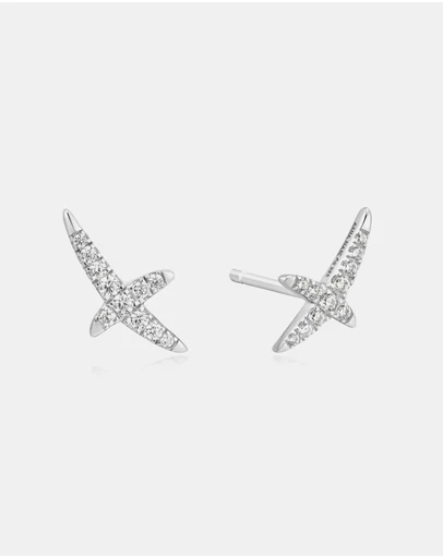 Ania Haie - Silver Kiss Pave Studs