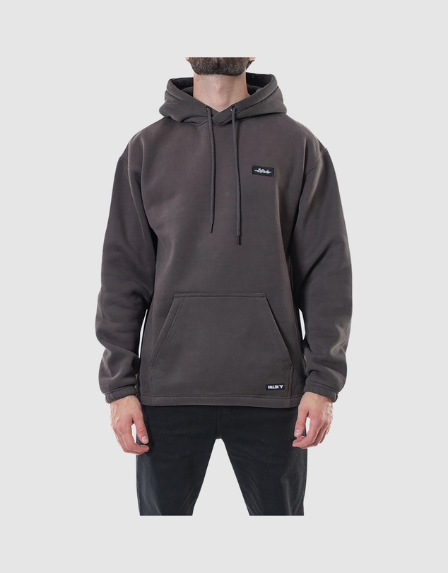 Fallen Footwear - Fallen Footwear Men Grunge Hoodie Relax Jumper Regular Fit Asphalt/Black