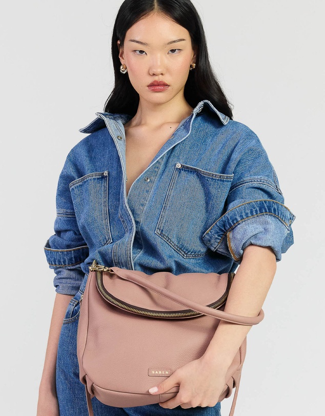 SABEN - Frankie Leather Handbag Rosewater