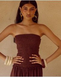 Seven Wonders - Fleur Shirred Strapless Maxi Dress