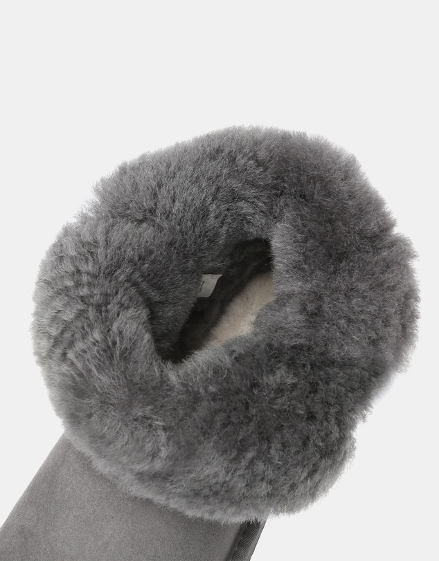 EVERAU - Australian Shepherd Ugg Mini Button Sheepskin Upper UGG Boots