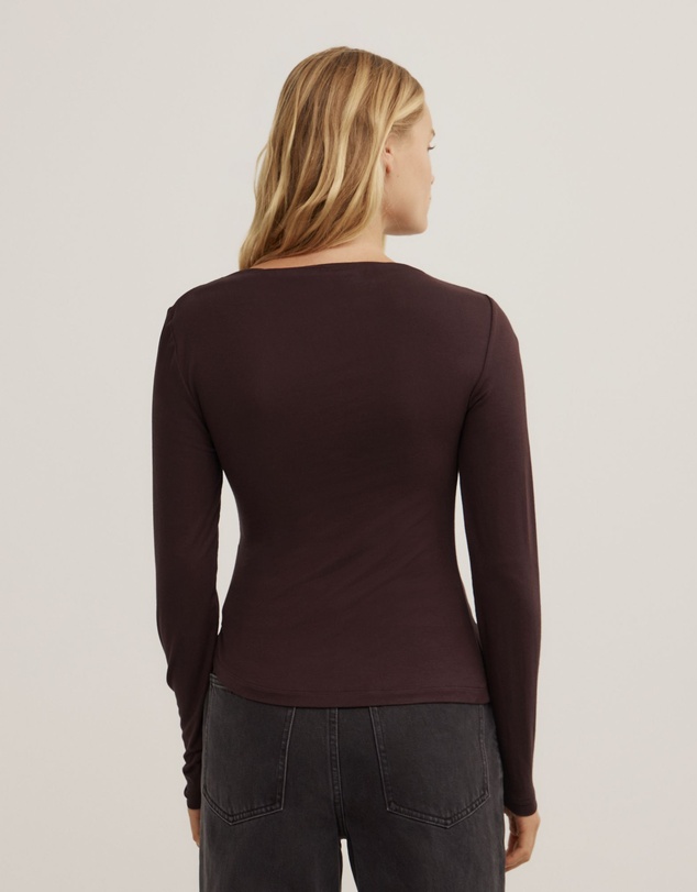 Witchery - Draped Jersey Long Sleeve Top