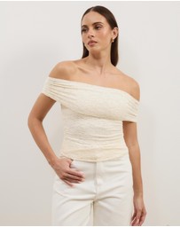 Atmos&Here - Eliza Lace Off Shoulder Top