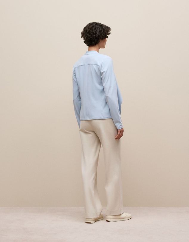 Trenery - Bamboo Viscose Blend Jacket in Soft Blue